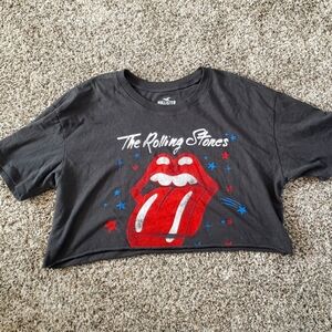 Rolling Stones × Hollister| Band Tee Crop Top